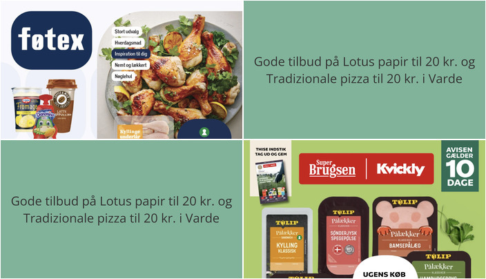 Gode tilbud på Lotus papir til 20 kr. og Tradizionale pizza til 20 kr. i Varde