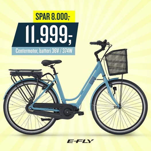 Hals Auto A/S har E-Fly NOVA MAX elcykel til 11.999 kr.