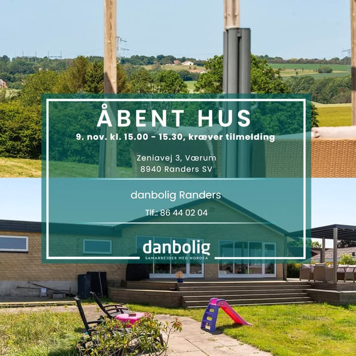Danbolig Randers inviterer til åbent hus på moderniseret villa med skøn udsigt