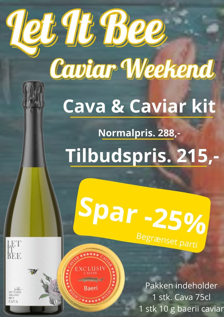 Vin & Vin Aalborg inviterer til caviar-weekend med tilbud på eksklusivt cava & caviar kit