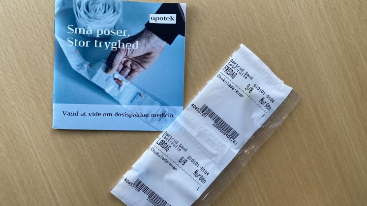 Dosispakket medicin på vej frem i Odder Kommune