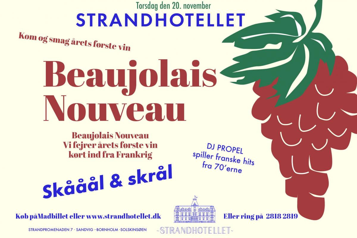 Smag på årets første vin til Beaujolais Nouveau på Strandhotellet