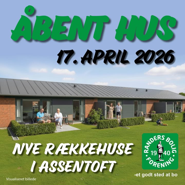 Nye rækkehuse i Assentoft klar til indflytning i 2026