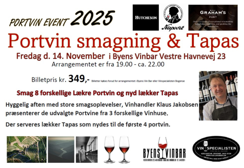 Portvinsaften med tapas hos Byens Vinbar