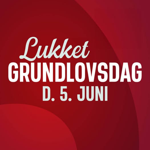 Skousen Kolding holder lukket Grundlovsdag fredag den 5.6.26