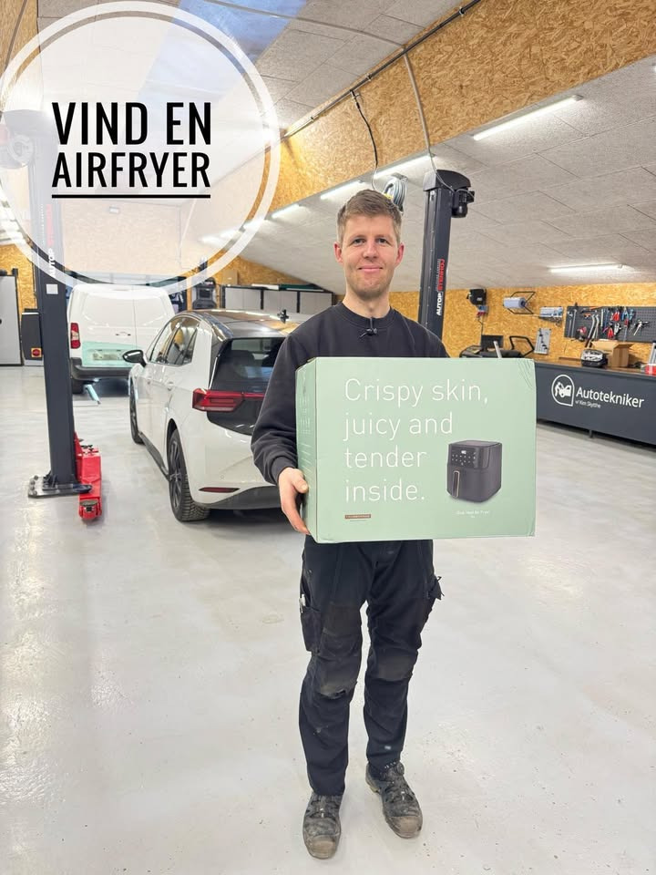 Autotekniker v/Kim Skytthe afholder julegiveaway: Vind en airfryer til jul