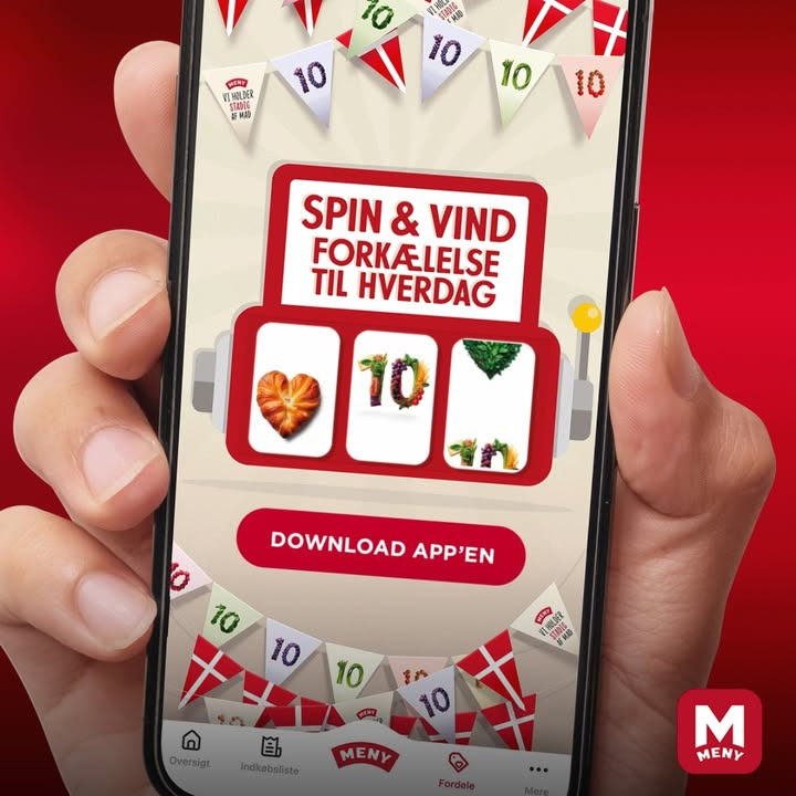 Meny Randers inviterer til fødselsdagsspil med 14.000 præmier i deres app
