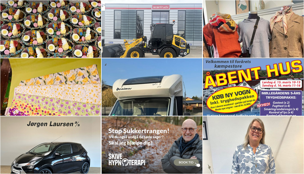 Nyt fra Møllegårdens Camping, Pedersborg Vin, JM Autoteknik og 9 andre