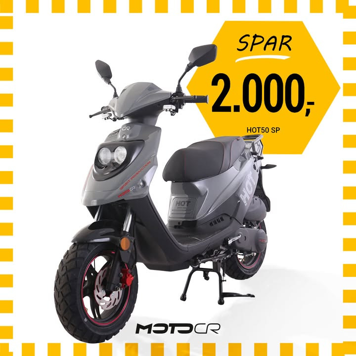 Midtsjællands Knallertservice v/Jan Saxe Andersen tilbyder rabat på MOTOCR HOT50 SP knallert