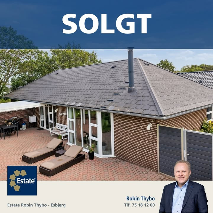 Estate Robin Thybo Esbjerg & Varde fejrer salg af etplansvilla i Sædding