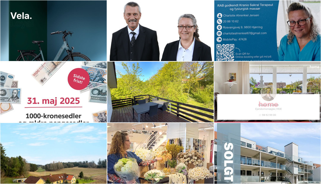 Nyt fra Holmberg Handel ApS, Ejendomsmæglerfirmaet Thomas Risager A/S, danbolig Hjørring og 10 andre