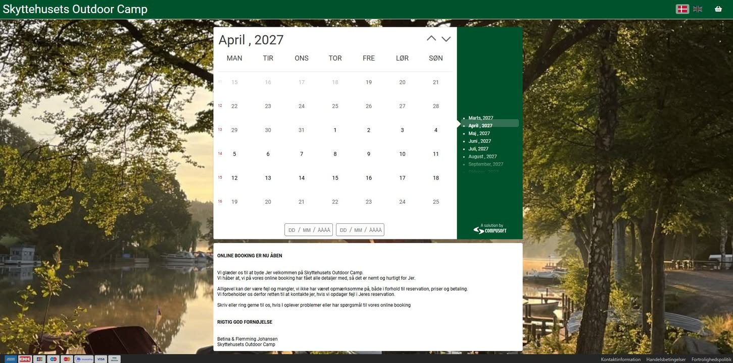 Skyttehusets Outdoor Camp åbner online booking for sæson 2027