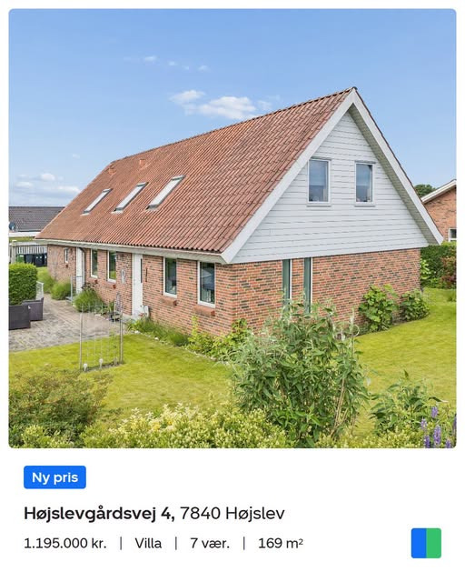 Nybolig Skive I/S sætter prisen ned på Højslevgårdsvej 4