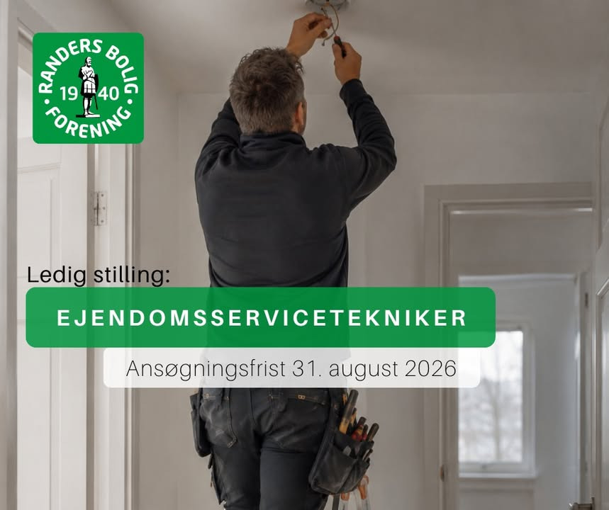 RandersBolig søger ny ejendomsservicetekniker