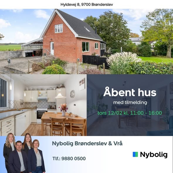 Nybolig Brønderslev & Vrå inviterer til åbent hus på Hyldevej 8 i Brønderslev