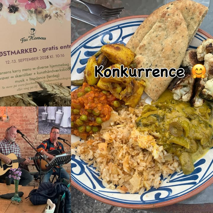 Fru Hansens Butik & Café udlodder karrymenu og special sodavand til 4 personer