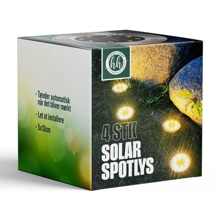 SPAR Nørrebro Hjørring tilbyder pakke med 4 solcelle-spotlys til 75 kr