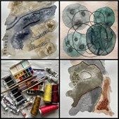 Kreativ workshop: Abstrakte billeder og broderi på akvarelpapir