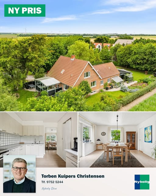 Nybolig Skive I/S annoncerer ny pris på charmerende rødstensvilla tæt på Breum