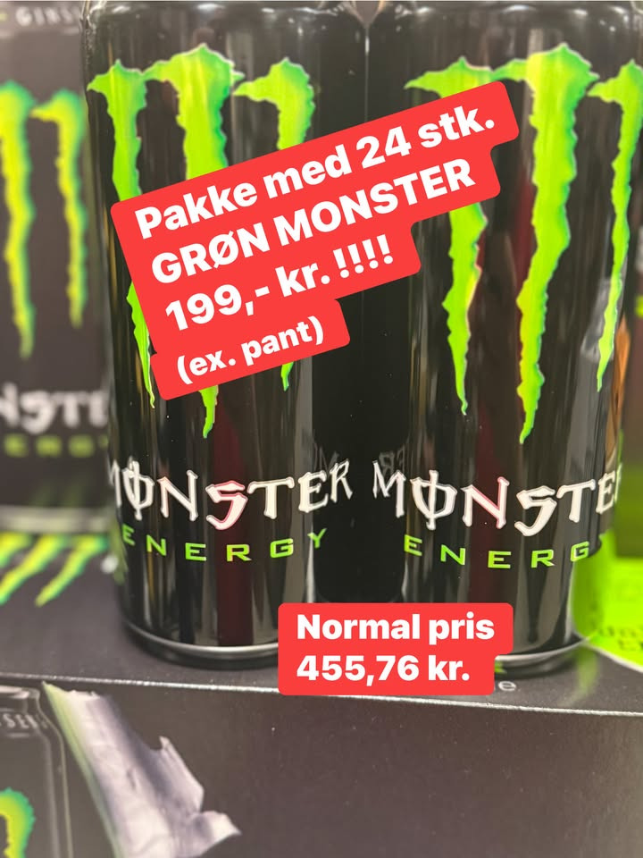 Løvbjerg Frederikshavn: Eksklusivt tilbud på grøn Monster-pakke til kun 199,99 kr.