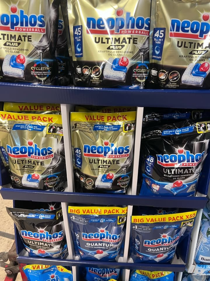 Meny Gl. Skagensvej tilbyder Neophos opvasketabs til nedsat pris