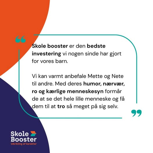 Skole Booster deler Louises gode oplevelse