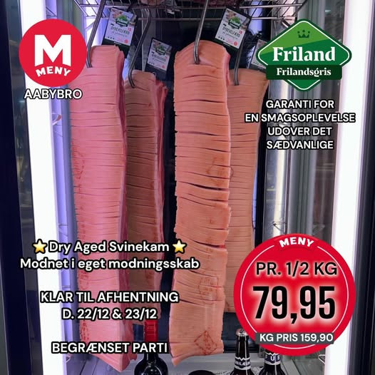 Meny Aabybro præsenterer nyhed til jul: dry aged svinekam af frilandsgris