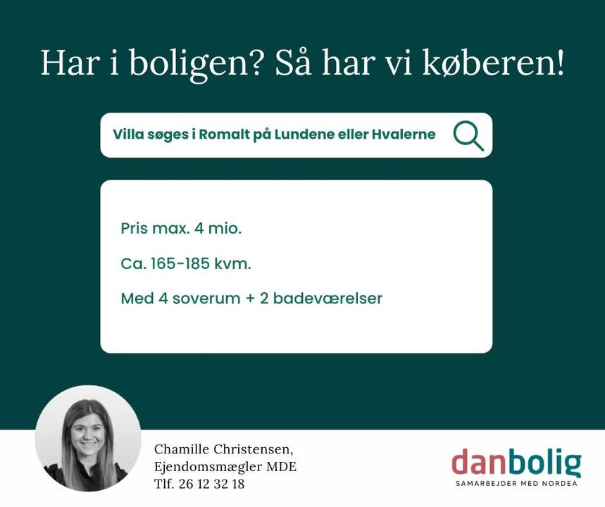 Danbolig Randers søger villa til køber med budget op til 4 mio. kr. 