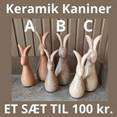 Elins Butik tilbyder keramik-kaniner til foråret og påske