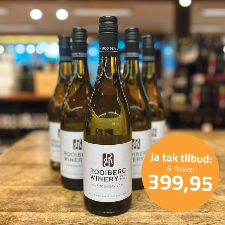 Pedersborg Vin tilbyder seks flasker Sydafrikansk Chardonnay for kun 399,95 kr. indtil onsdag