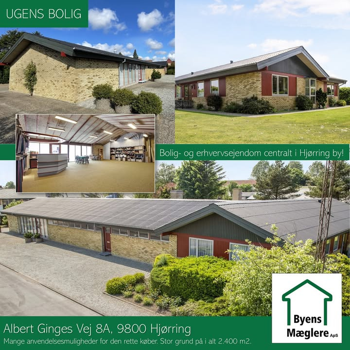 Byens Mæglere ApS i Hjørring fremhæver unik ejendom til både bolig og erhverv
