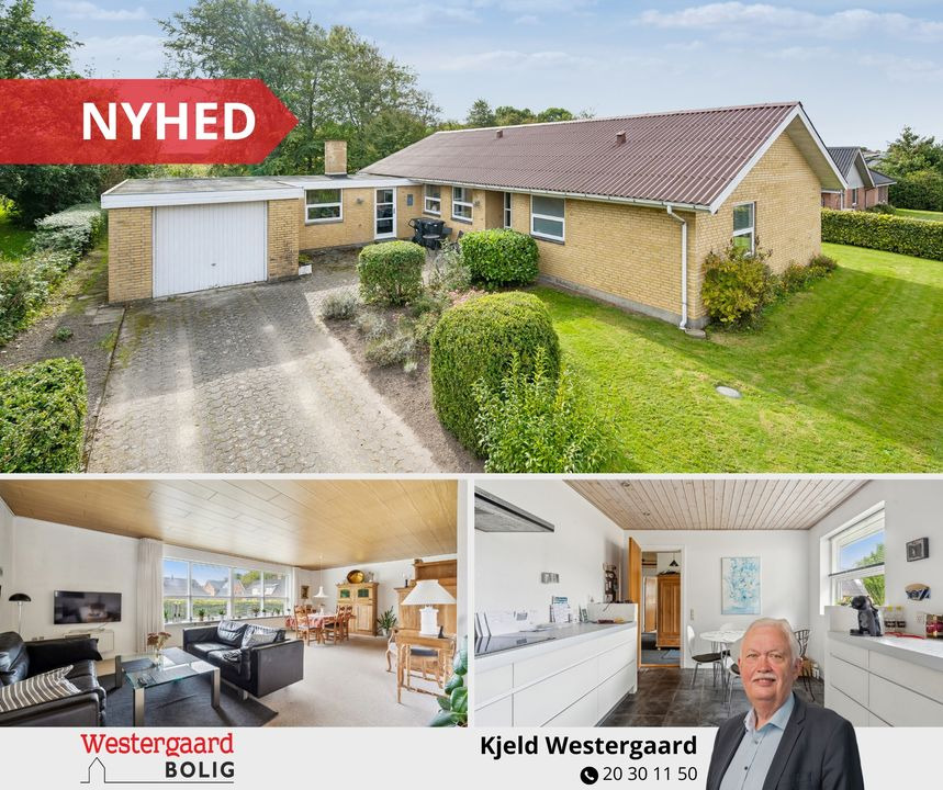 Nyhed fra Westergaard Bolig: Velholdt og moderniseret villa i 1 plan på Klæstrupvej 80