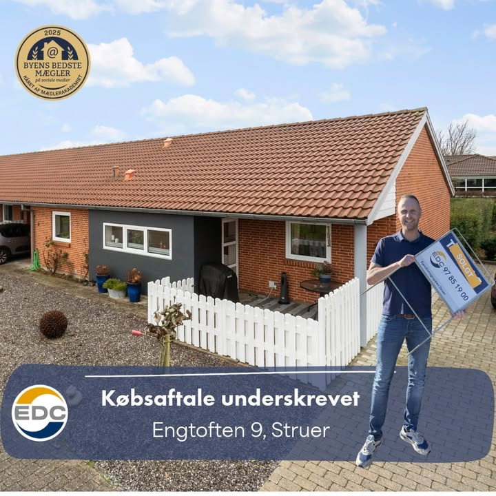 EDC Ejen­doms­grup­pen Struer oplyser, at købsaftalen på Engtoften 9 i Struer er underskrevet