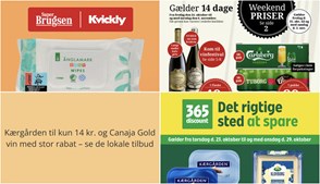 Kærgården til kun 14 kr. og Canaja Gold vin med stor rabat – se de lokale tilbud