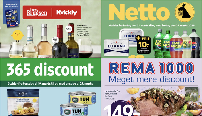 Friske tilbud: Rahbek fiskefileter til 12 kr. og Dava skrabeæg til 12 kr.