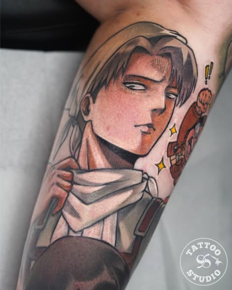Tattoo Studio 96 præsenterer farverig anime-tatovering af Bar