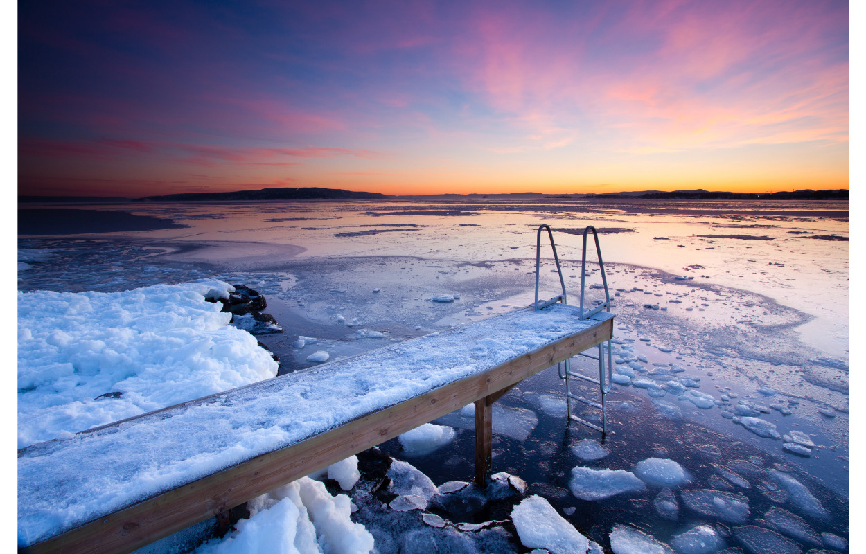 Nytårsbad med champagne og kransekage