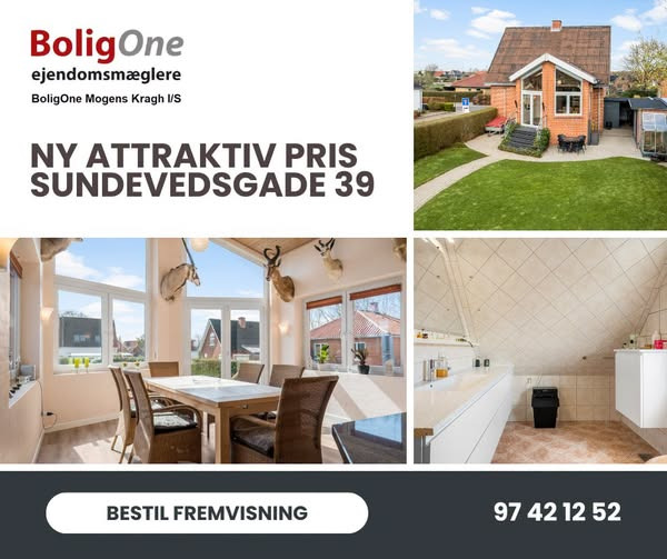 BoligOne Mogens Kragh I/S sænker prisen på villa i Holstebro med 100.000 kr.