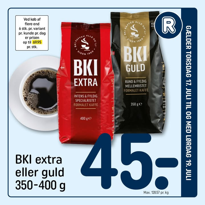 Rema 1000 Nykøbing Mors annoncerer weekendtilbud torsdag til lørdag