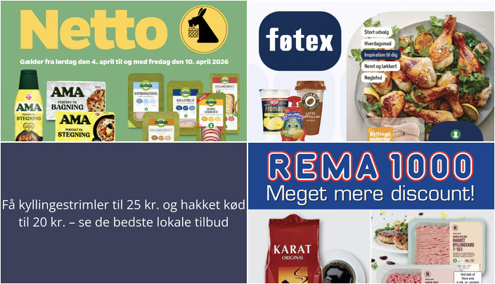 Få kyllingestrimler til 25 kr. og hakket kød til 20 kr. – se de bedste lokale tilbud