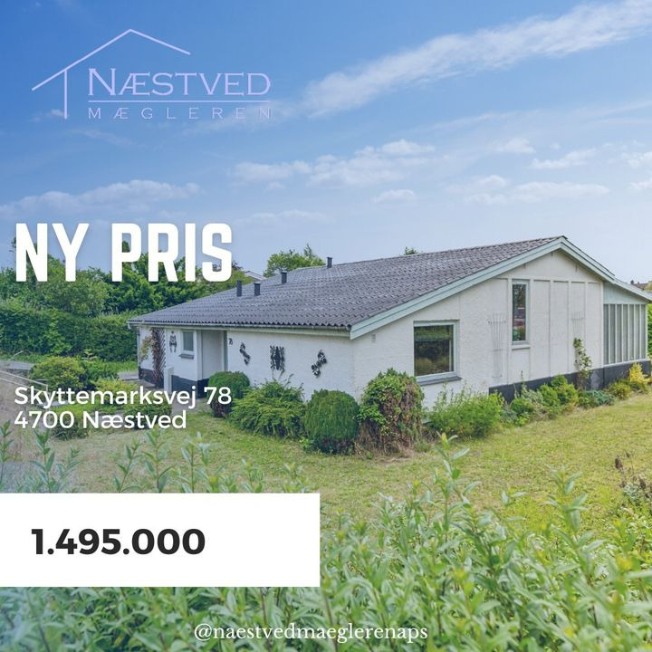 Næstved Mægleren ApS annoncerer ny pris på familievenlig villa i Næstved