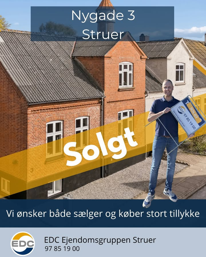 EDC Ejen­doms­grup­pen Struer har solgt Nygade 3 i Struer på første fremvisning