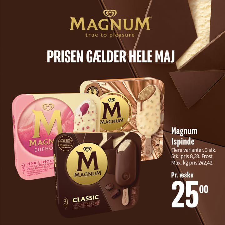 Magnum favoritter fra MIN KØBMAND, NIM til specialpris i maj