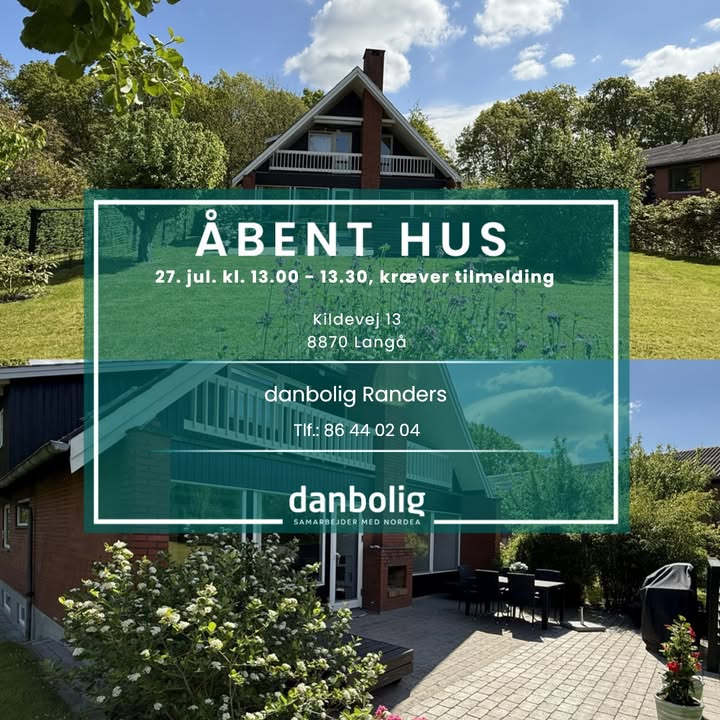 Danbolig Randers inviterer til åbent hus i rummelig familievilla i Langå
