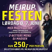 Mejrup Kultur- og Fritidscenter opfordrer til tidlig billetkøb til årets fest i juni