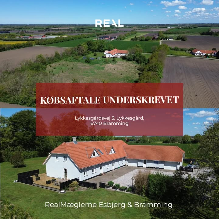 RealMæglerne Esbjerg og Bramming lukker handel på Lykkesgårdsvej 3, Bramming
