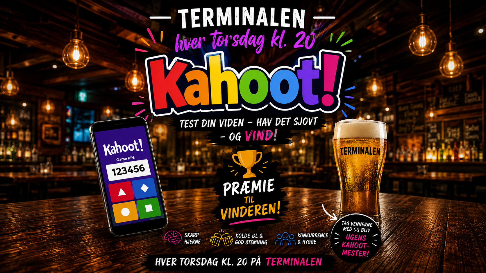 Kahoot, sensommerfest og livemusik på Terminalen