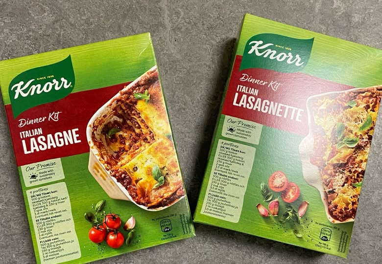 SPAR Visse tilbyder Knorr lasagne/lasagnette 3 pakker for 50,-