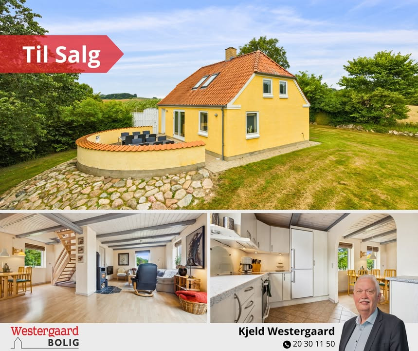 Westergaard Bolig tilbyder nyrenoveret landejendom med garage og udsigt til salg