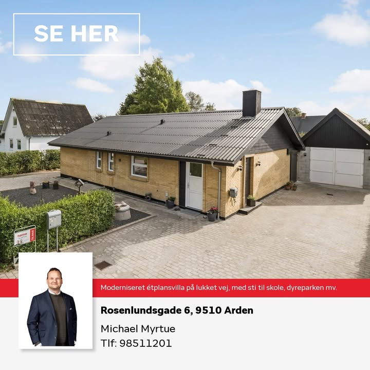 Home Hobro tilbyder unik ejendom i Arden med garage og lift til salg